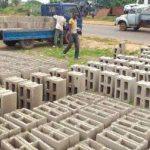 loading blocks into vehicle in Nigeria